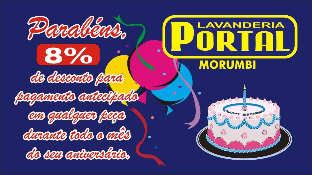 Lavanderia Portal Morumbi-Promoção de Aniversário